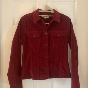Madewell Burgundy Micro corduroy button down